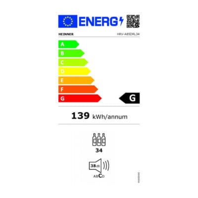 Racitor vinuri Heinner HRV-A85DRL34 iluminare LED