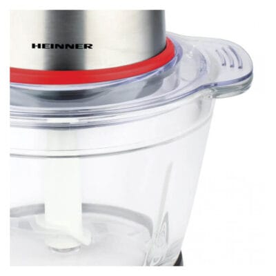Tocator Heinner HMC-D300RD 300W cu bol din sticla 1L si lame din inox pentru tocare rapida