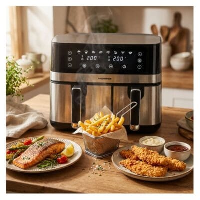 Friteuza cu aer cald Heinner HAF-H9DB17BKS gri silver