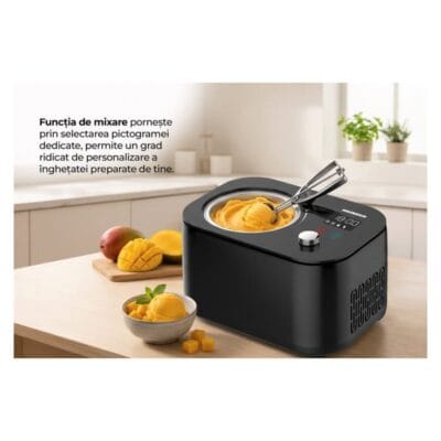 Aparat de facut inghetata Heinner IceDelight HICM-DW14BK 1L control touch