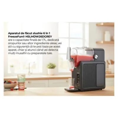 Aparat granita Heinner HSLM-DW26DGREY capacitate 2.6l