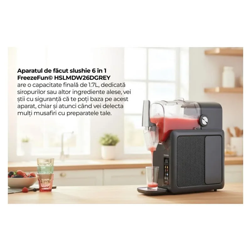 Aparat granita Heinner HSLM-DW26DGREY capacitate 2.6l