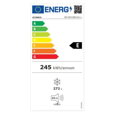 Congelator No Frost Heinner cu 5 sertare si 2 rafturi eticheta energetică