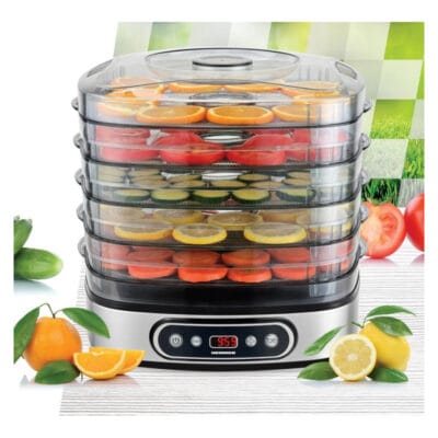 Deshidrator alimente Heinner HFD-K380SSBK 380W pentru fructe si legume