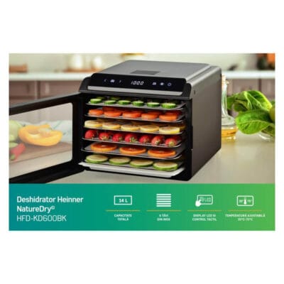 Deshidrator Heinner HFD-KD600BK compact pentru utilizare zilnica