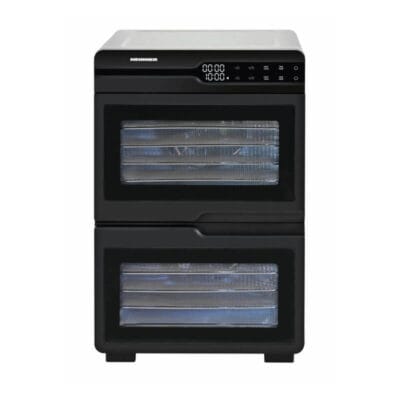 Deshidrator fructe si legume Heinner HFD-KDDB1200BKSS DualDry Pro 12 tavi inox