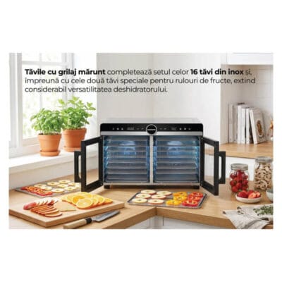 Deshidrator alimente Heinner capacitate mare pentru utilizare intensiva HFD-KDDB1400BKSS
