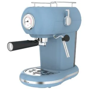 Espressor Heinner FEM-D15RBL albastru cu presiune 15 bari și rezervor detașabil 1.2L