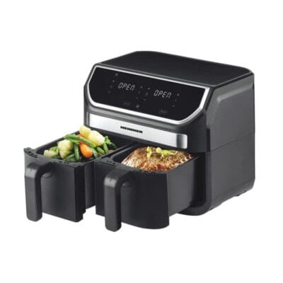 Air fryer Heinner HAF-KDB1700BK cu doua cosuri antiaderente