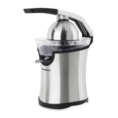 Storcător de citrice Heinner Aren HCP-160SS, 160W, cu 2 conuri și carcasă din inox pentru stoarcere eficientă a fructelor.