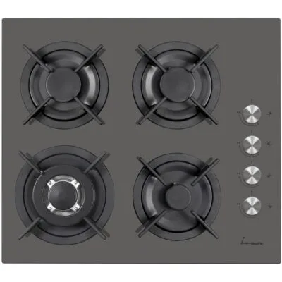 Plită incorporabilă Fram FBH-V4IWF-GVG cu arzător WOK din sticlă gri Victoria