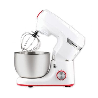 Robot de bucatarie Heinner HPM-1000WH 1000W cu bol inox 5.5L și mixer