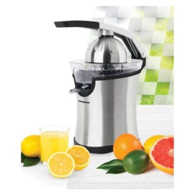 Storcător electric de citrice Heinner cu carcasă inox și filtru inox