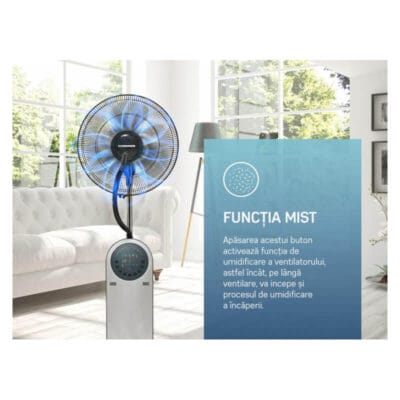 Ventilator Heinner HMF-18GREY pentru racire eficienta, ionizare