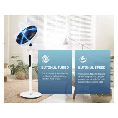 Ventilator Heinner Smart Fan cu mod sleep si timer