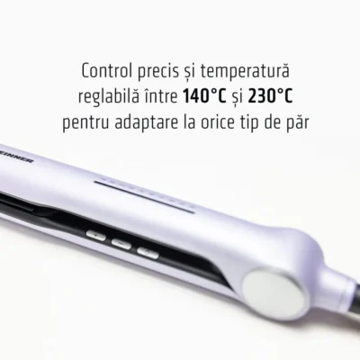 Placă de îndreptat părul Heinner HHS-Y230DP-LV, funcție Plasma, ceramică, 140-230°C, mov - imagine 7