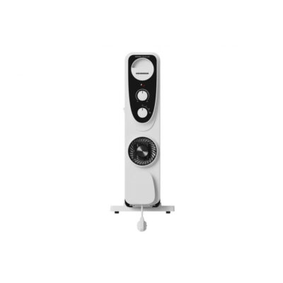 Calorifer cu ulei Heinner HOH-MVT13WH-BK, 13 elemenți, 2500W, ventilator Turbo, 3 trepte, alb/negru - imagine 3